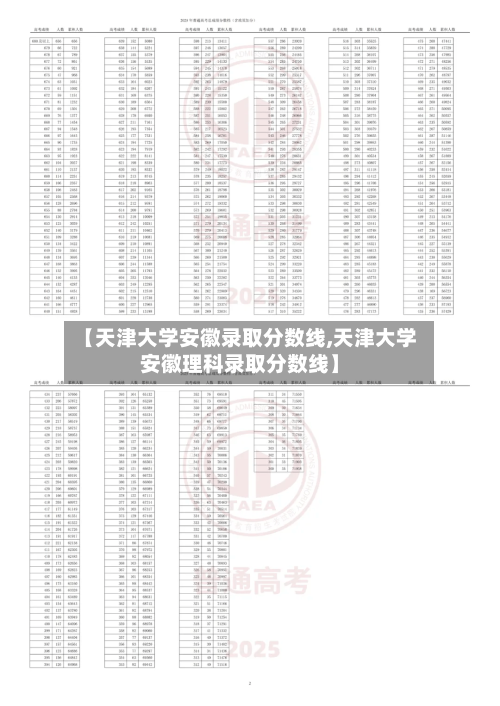 【天津大学安徽录取分数线,天津大学安徽理科录取分数线】-第3张图片