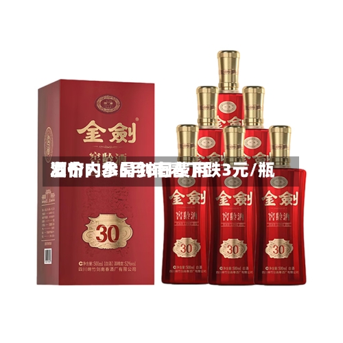 酒价内参5月8日费用发布：水晶剑南春下跌3元/瓶