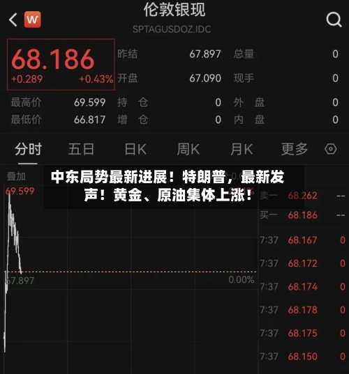 中东局势最新进展！特朗普，最新发声！黄金、原油集体上涨！-第2张图片