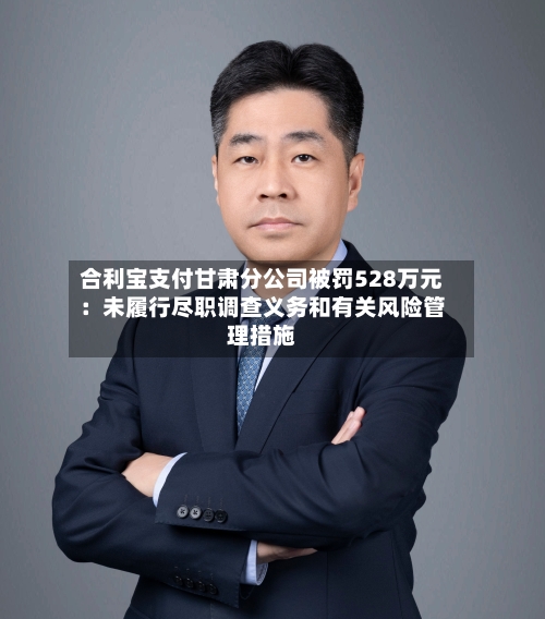 合利宝支付甘肃分公司被罚528万元：未履行尽职调查义务和有关风险管理措施-第2张图片