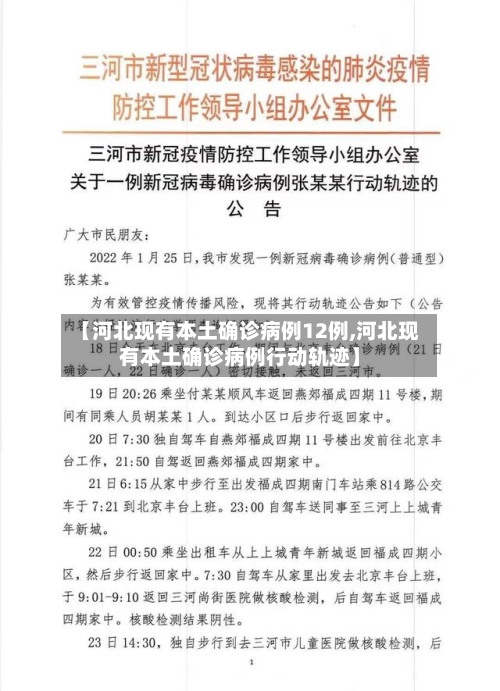 【河北现有本土确诊病例12例,河北现有本土确诊病例行动轨迹】-第3张图片