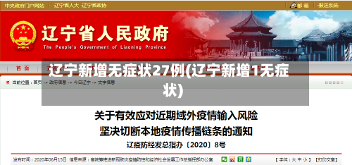 辽宁新增无症状27例(辽宁新增1无症状)-第2张图片