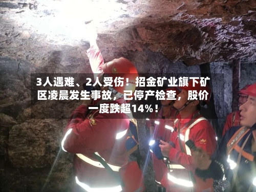 3人遇难、2人受伤!招金矿业旗下矿区凌晨发生事故,已停产检查,股价一度跌超14%!