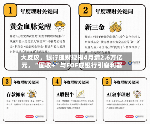 大反攻，银行理财规模4月增2.6万亿元，“固收+	”与FOF成银行引客利器-第2张图片