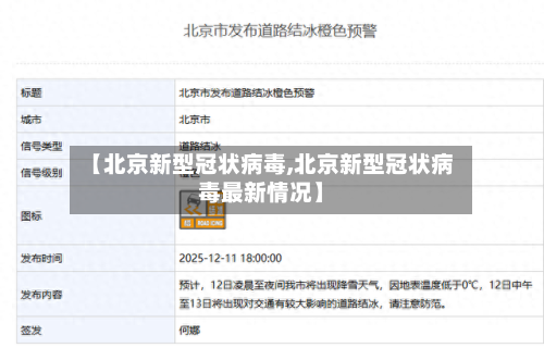 【北京新型冠状病毒,北京新型冠状病毒最新情况】