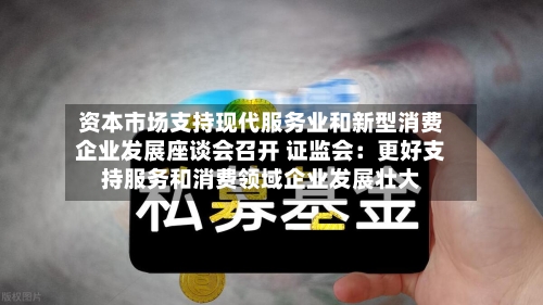 资本市场支持现代服务业和新型消费企业发展座谈会召开 证监会：更好支持服务和消费领域企业发展壮大-第2张图片