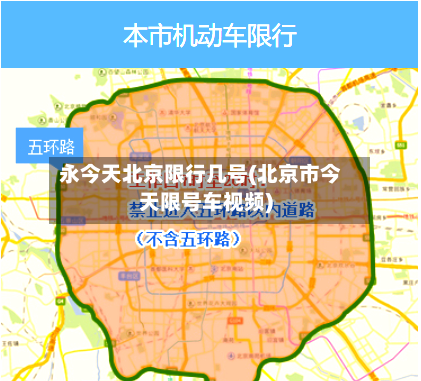 永今天北京限行几号(北京市今天限号车视频)
