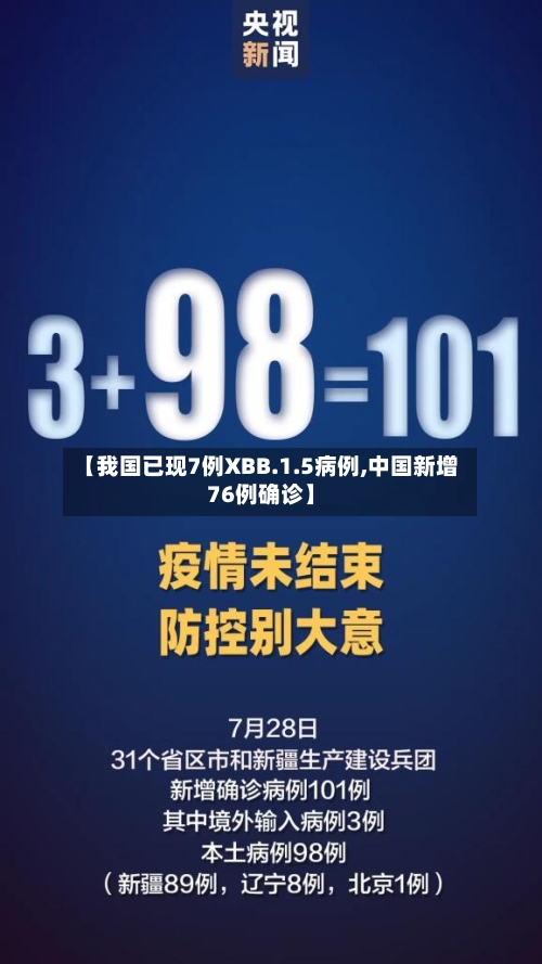【我国已现7例XBB.1.5病例,中国新增76例确诊】