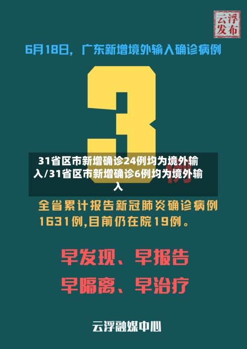 31省区市新增确诊24例均为境外输入/31省区市新增确诊6例均为境外输入