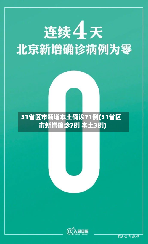 31省区市新增本土确诊71例(31省区市新增确诊7例 本土3例)-第2张图片