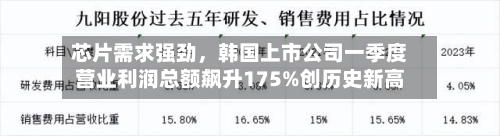 芯片需求强劲，韩国上市公司一季度营业利润总额飙升175%创历史新高-第2张图片