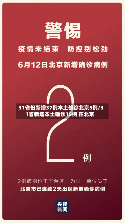 31省份新增37例本土确诊北京5例/31省新增本土确诊15例 在北京