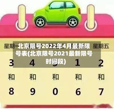 北京限号2022年4月最新限号表(北京限号2021最新限号时间段)-第2张图片