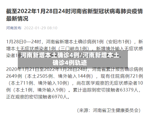 河南新增本土确诊4例/河南新增本土确诊4例轨迹-第2张图片