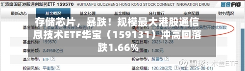 存储芯片	，暴跌！规模最大港股通信息技术ETF华宝（159131）冲高回落跌1.66%-第3张图片