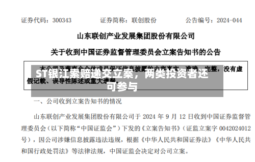 ST银江索赔递交立案，两类投资者还可参与-第2张图片