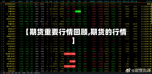 【期货重要行情回顾,期货的行情】
